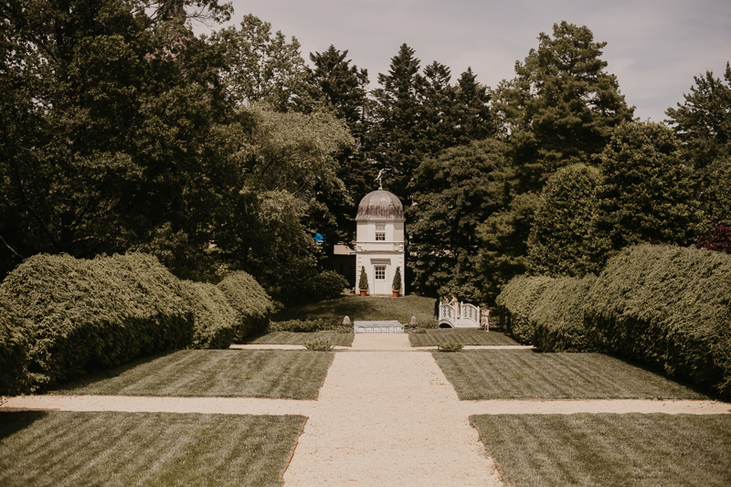 Amazing garden wedding ceremony at the William Paca House Wedding in Annapolis, Maryland by Britney Clause Photography