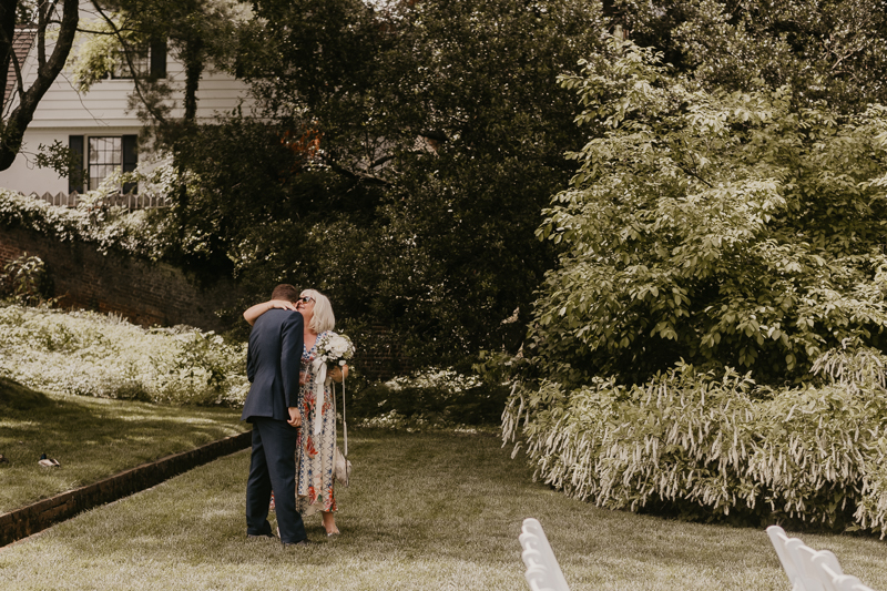 Amazing garden wedding ceremony at the William Paca House Wedding in Annapolis, Maryland by Britney Clause Photography