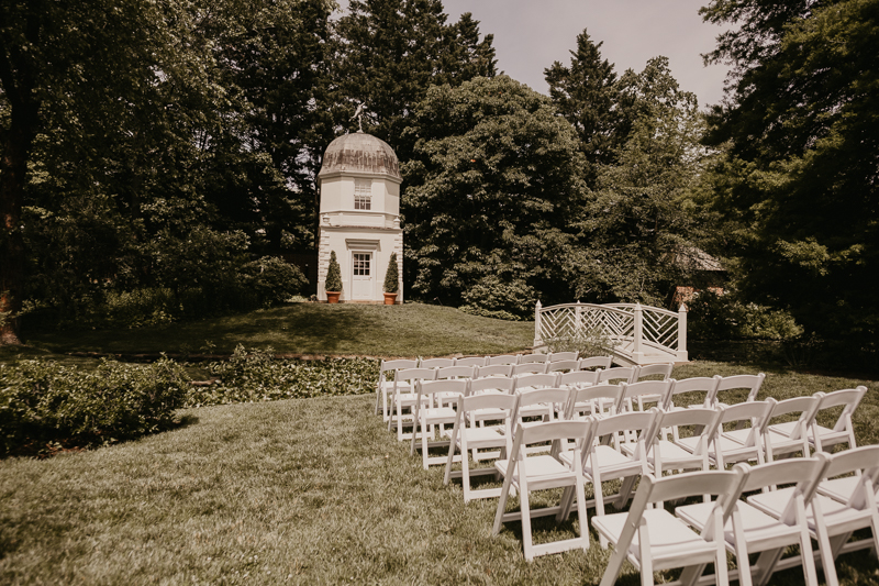 Amazing garden wedding ceremony at the William Paca House Wedding in Annapolis, Maryland by Britney Clause Photography