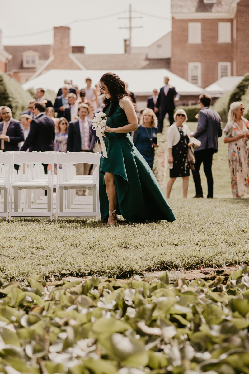 Amazing garden wedding ceremony at the William Paca House Wedding in Annapolis, Maryland by Britney Clause Photography