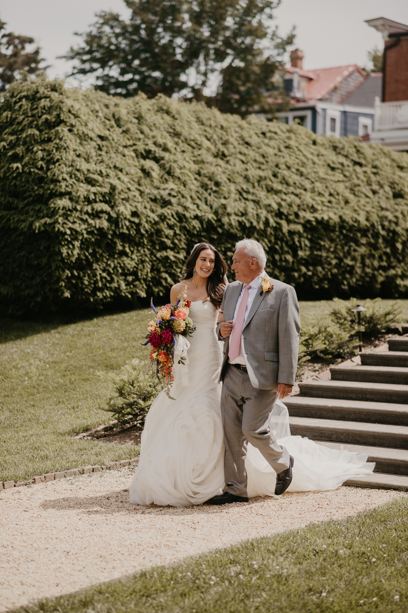 Amazing garden wedding ceremony at the William Paca House Wedding in Annapolis, Maryland by Britney Clause Photography