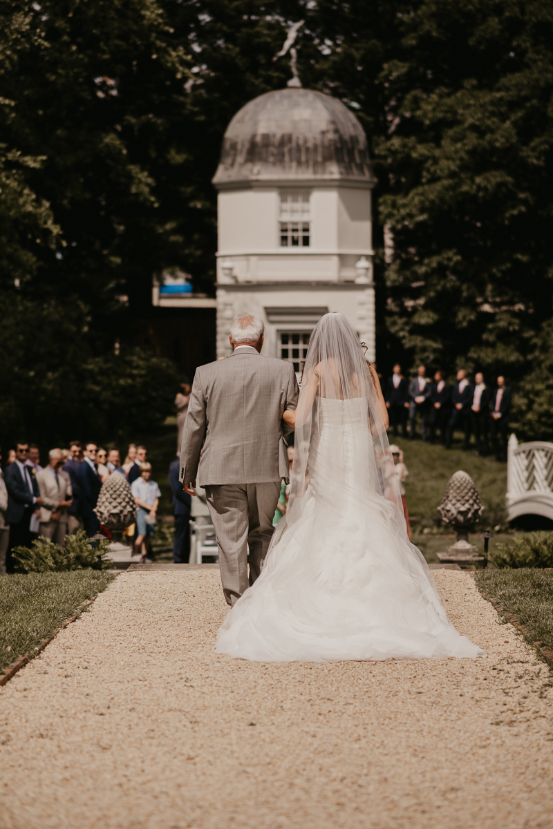 Amazing garden wedding ceremony at the William Paca House Wedding in Annapolis, Maryland by Britney Clause Photography