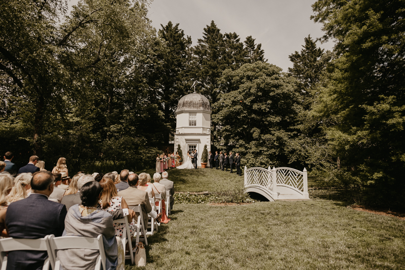 Amazing garden wedding ceremony at the William Paca House Wedding in Annapolis, Maryland by Britney Clause Photography