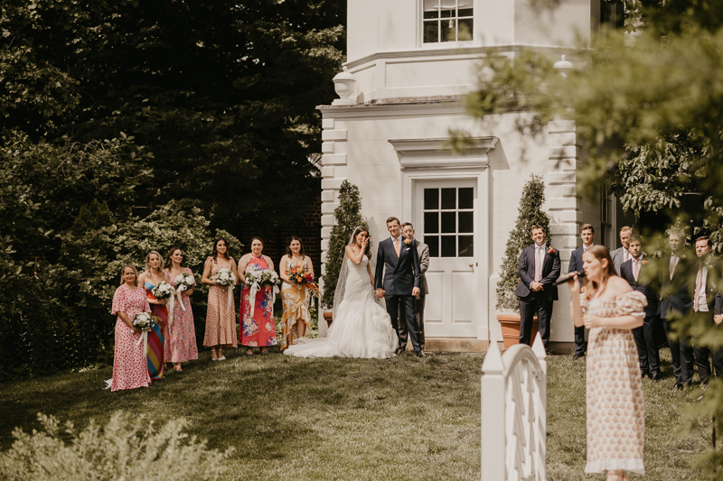 Amazing garden wedding ceremony at the William Paca House Wedding in Annapolis, Maryland by Britney Clause Photography