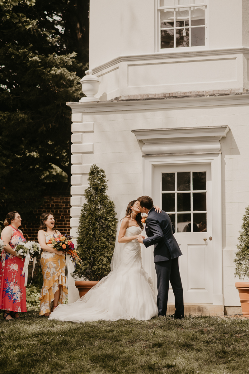 Amazing garden wedding ceremony at the William Paca House Wedding in Annapolis, Maryland by Britney Clause Photography