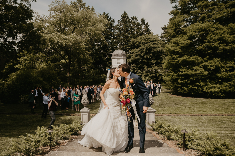 Amazing garden wedding ceremony at the William Paca House Wedding in Annapolis, Maryland by Britney Clause Photography