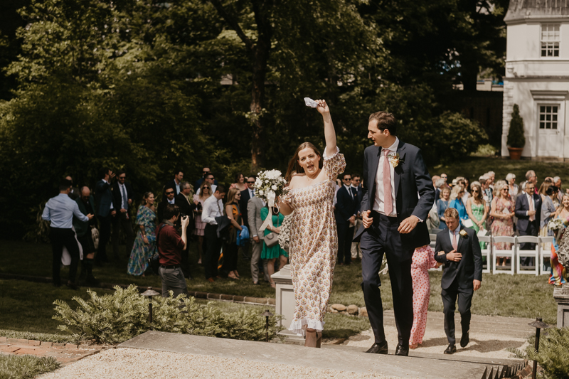 Amazing garden wedding ceremony at the William Paca House Wedding in Annapolis, Maryland by Britney Clause Photography