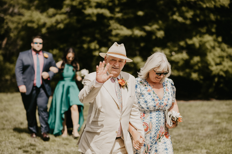 Amazing garden wedding ceremony at the William Paca House Wedding in Annapolis, Maryland by Britney Clause Photography