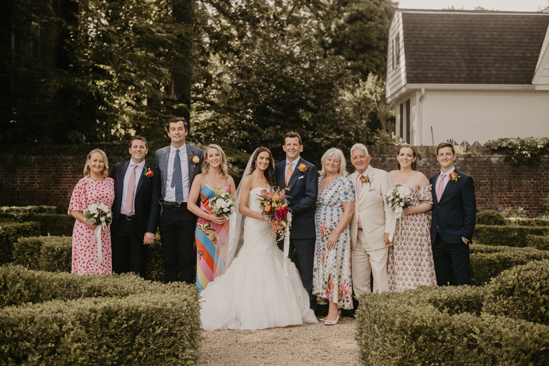 Beautiful family portraits at the William Paca House Wedding in Annapolis, Maryland by Britney Clause Photography