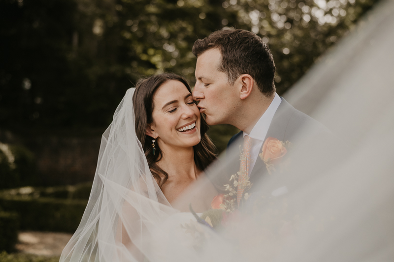 Stunning bride and groom wedding portraits at the William Paca House Wedding in Annapolis, Maryland by Britney Clause Photography