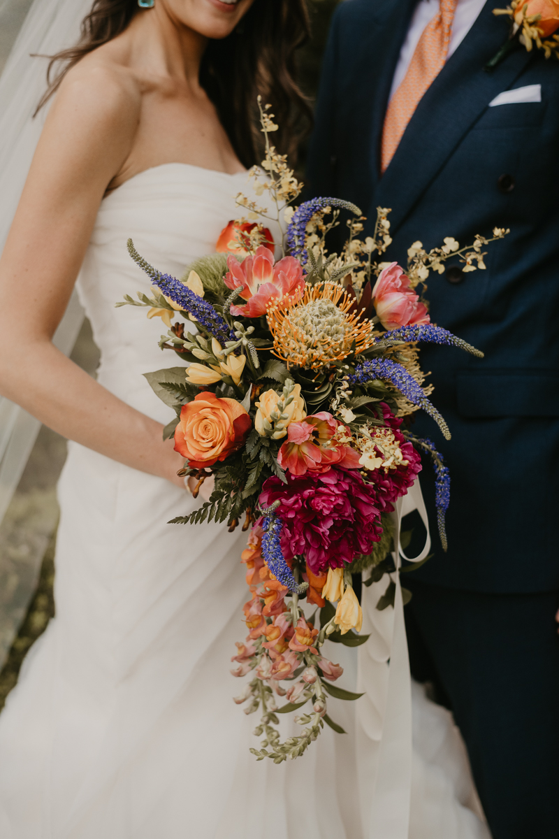 Gorgeous bridal bouquet at the William Paca House Wedding in Annapolis, Maryland by Britney Clause Photography