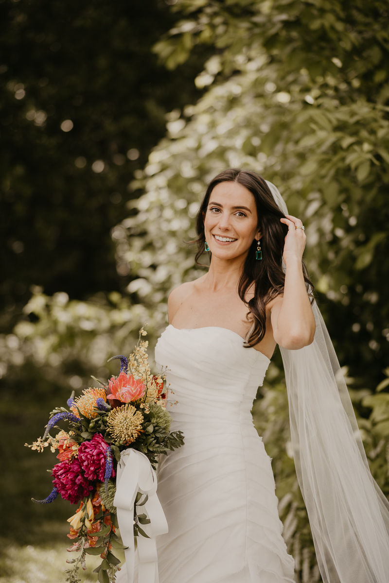 Stunning bride and groom wedding portraits at the William Paca House Wedding in Annapolis, Maryland by Britney Clause Photography