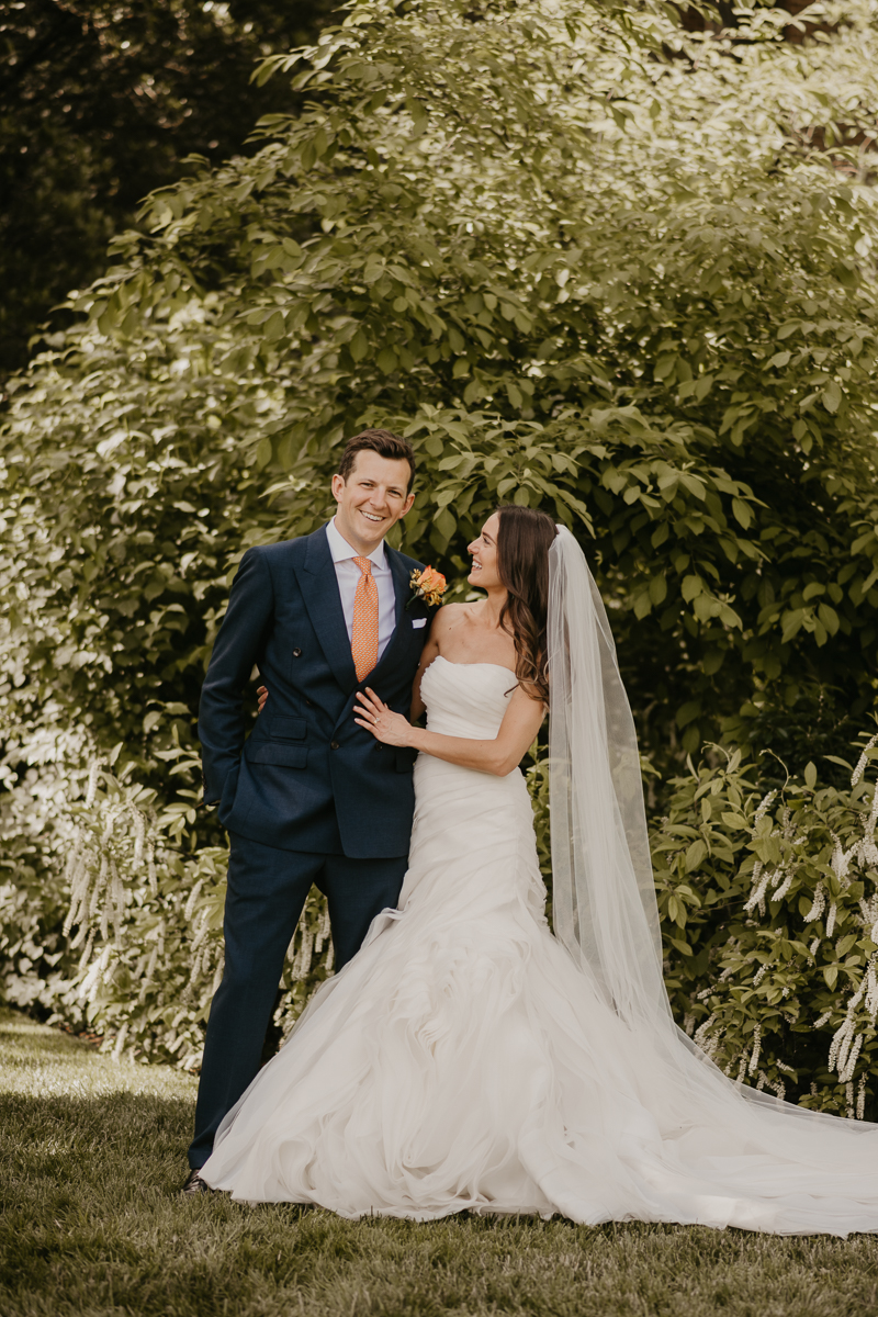 Stunning bride and groom wedding portraits at the William Paca House Wedding in Annapolis, Maryland by Britney Clause Photography