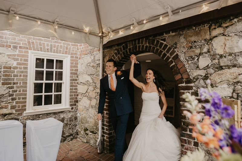 A stunning garden wedding reception at the William Paca House Wedding in Annapolis, Maryland by Britney Clause Photography