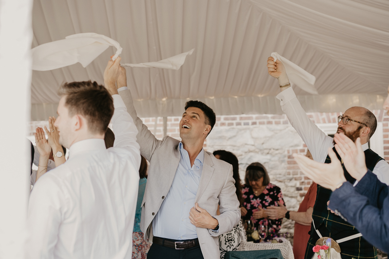 A stunning garden wedding reception at the William Paca House Wedding in Annapolis, Maryland by Britney Clause Photography