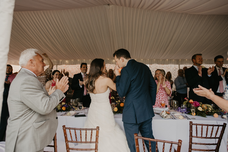 A stunning garden wedding reception at the William Paca House Wedding in Annapolis, Maryland by Britney Clause Photography