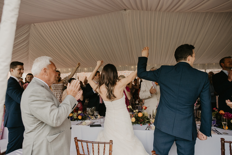 A stunning garden wedding reception at the William Paca House Wedding in Annapolis, Maryland by Britney Clause Photography