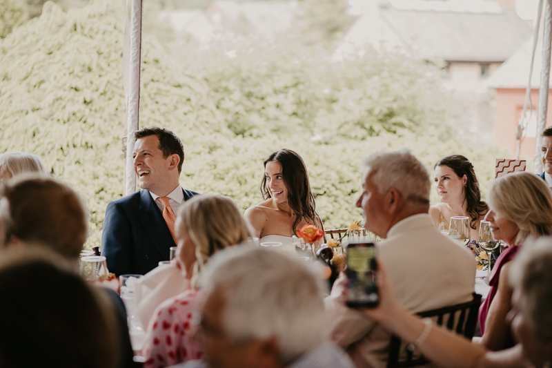 A stunning garden wedding reception at the William Paca House Wedding in Annapolis, Maryland by Britney Clause Photography