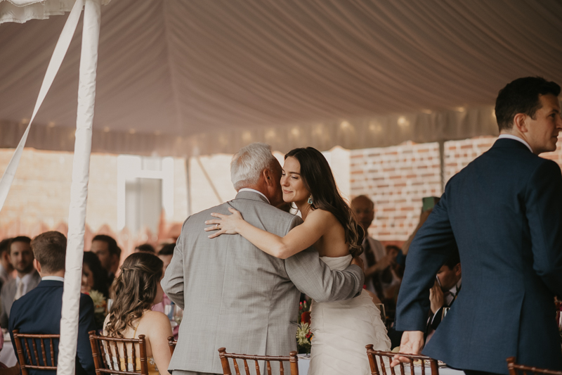 A stunning garden wedding reception at the William Paca House Wedding in Annapolis, Maryland by Britney Clause Photography