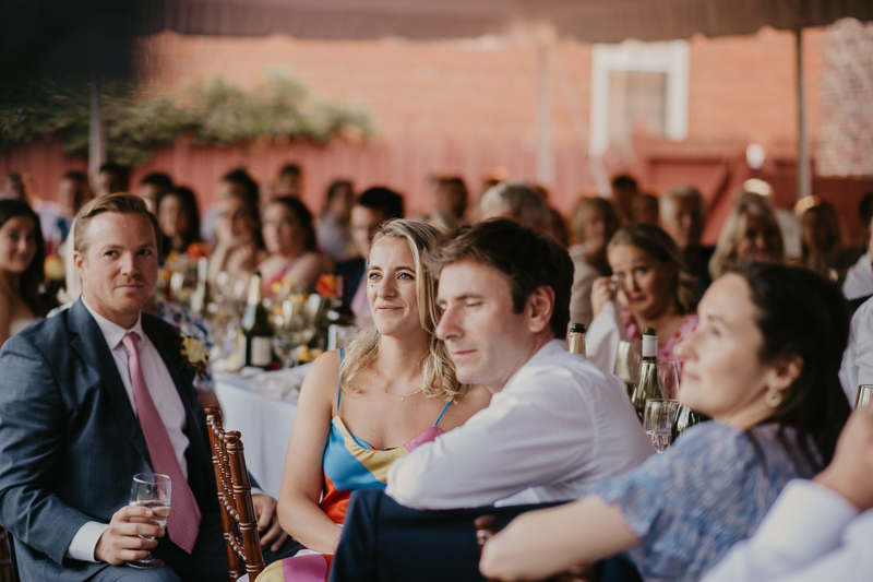 A stunning garden wedding reception at the William Paca House Wedding in Annapolis, Maryland by Britney Clause Photography