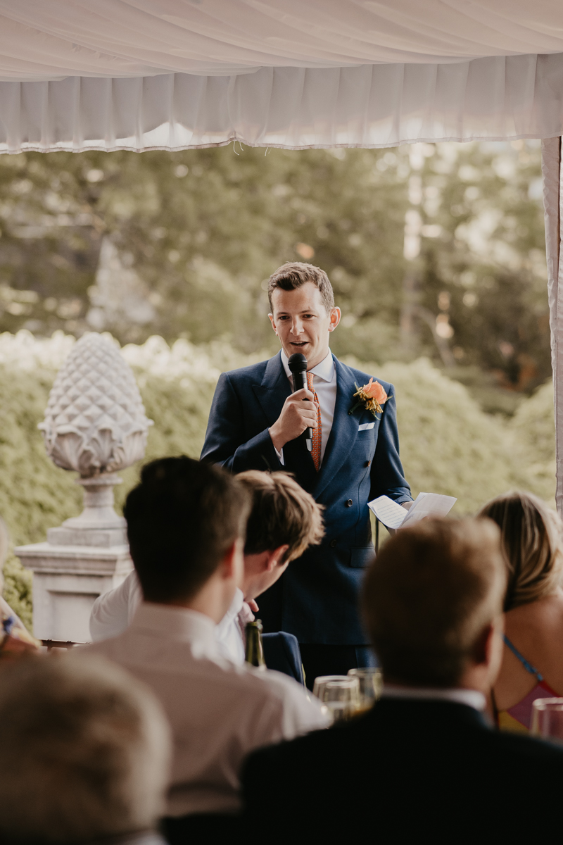 A stunning garden wedding reception at the William Paca House Wedding in Annapolis, Maryland by Britney Clause Photography