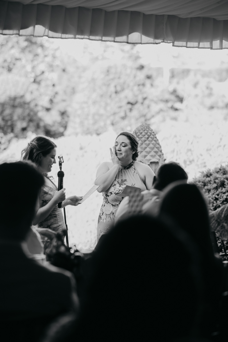 A stunning garden wedding reception at the William Paca House Wedding in Annapolis, Maryland by Britney Clause Photography