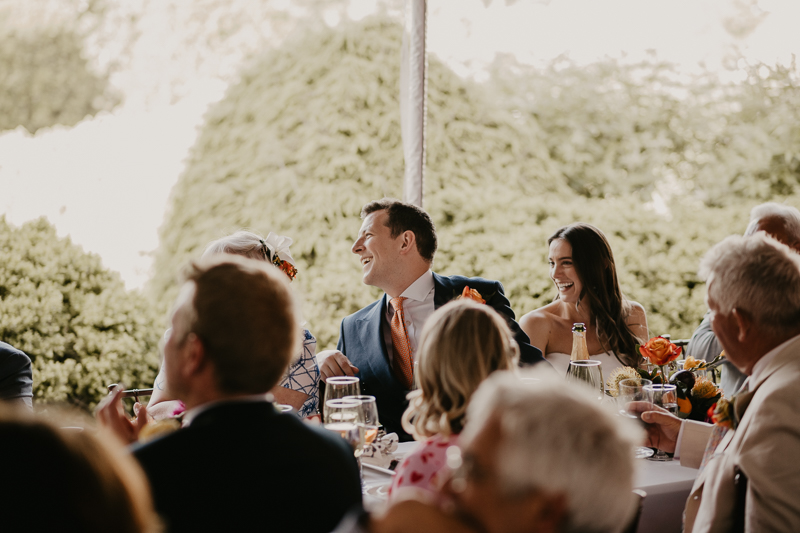 A stunning garden wedding reception at the William Paca House Wedding in Annapolis, Maryland by Britney Clause Photography