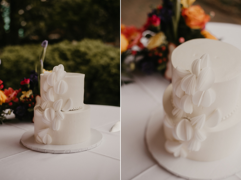 Delicious wedding cake by Patti Kake Bakery at the William Paca House Wedding in Annapolis, Maryland by Britney Clause Photography