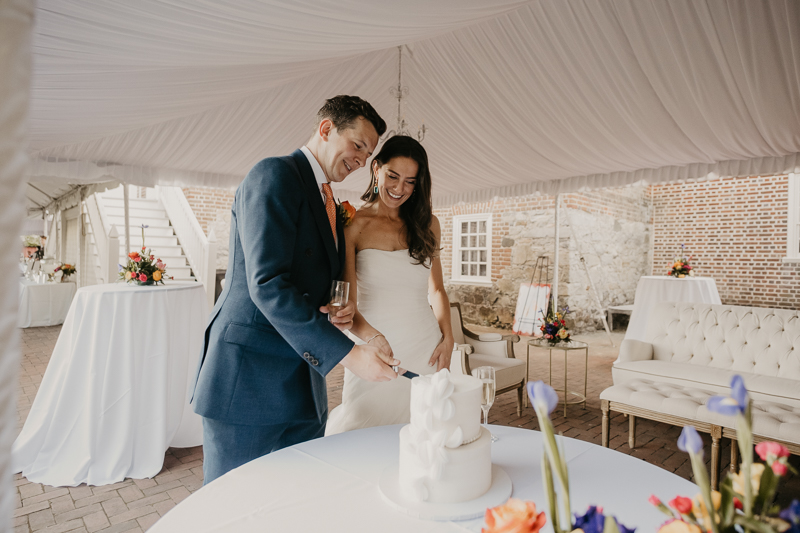 Delicious wedding cake by Patti Kake Bakery at the William Paca House Wedding in Annapolis, Maryland by Britney Clause Photography