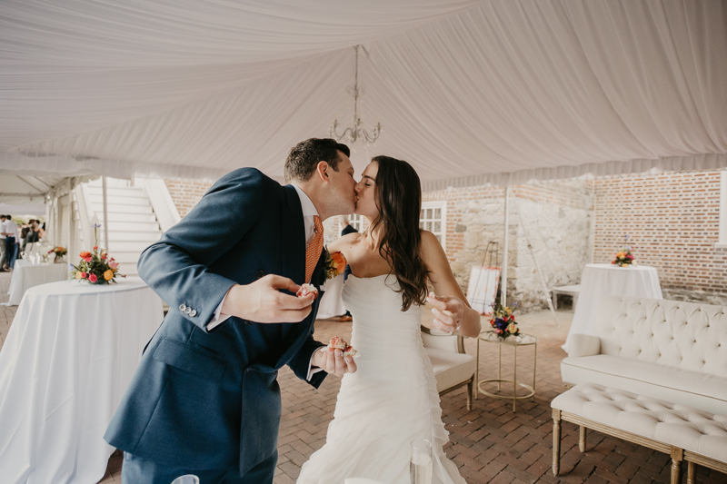 Delicious wedding cake by Patti Kake Bakery at the William Paca House Wedding in Annapolis, Maryland by Britney Clause Photography