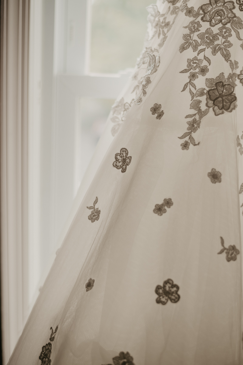 A stunning Essense of Australia wedding dress from The Bridal Boutique Columbia at a private residence for an Ellicott City, Maryland wedding by Britney Clause Photography