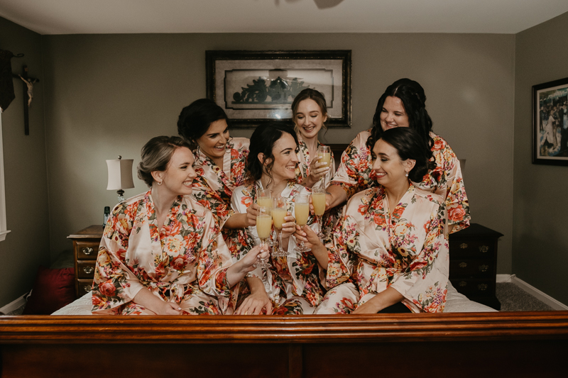 A bride getting ready at a private residence for an Ellicott City, Maryland wedding by Britney Clause Photography