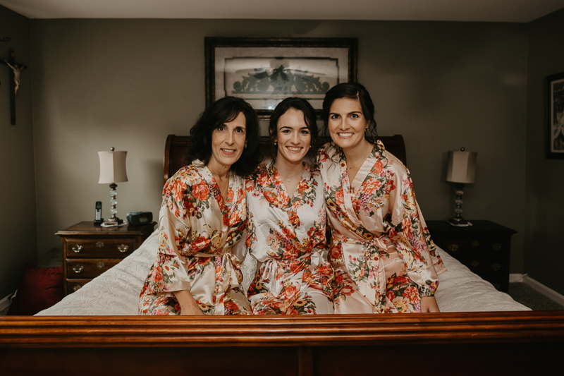 A bride getting ready at a private residence for an Ellicott City, Maryland wedding by Britney Clause Photography