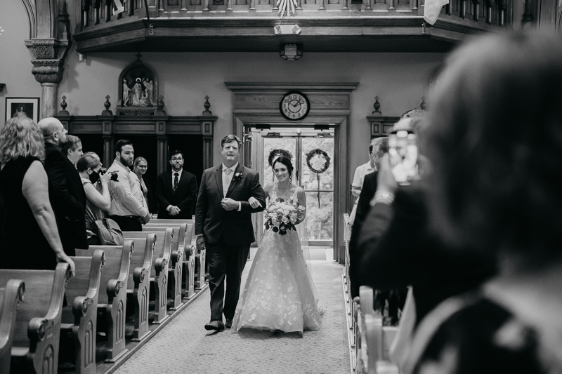 Amazing church ceremony at St. Augustine Church in Elkridge, Maryland by Britney Clause Photography