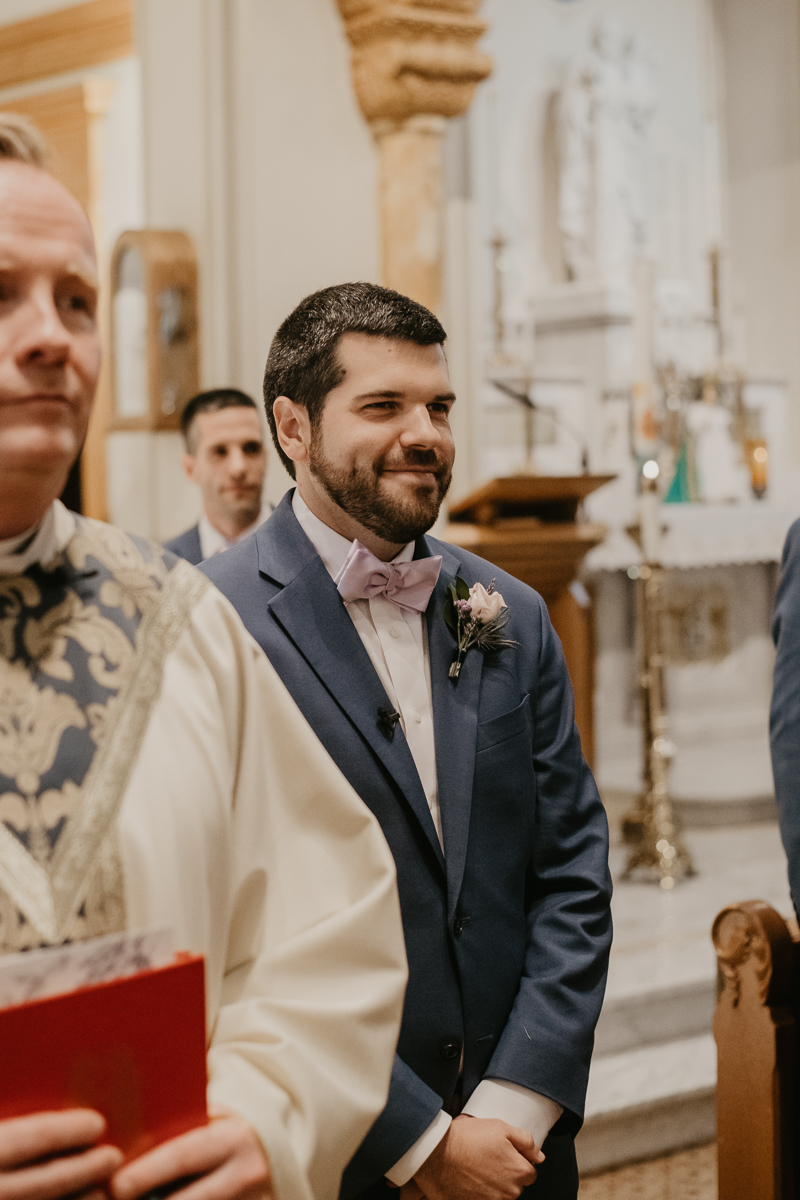 Amazing church ceremony at St. Augustine Church in Elkridge, Maryland by Britney Clause Photography