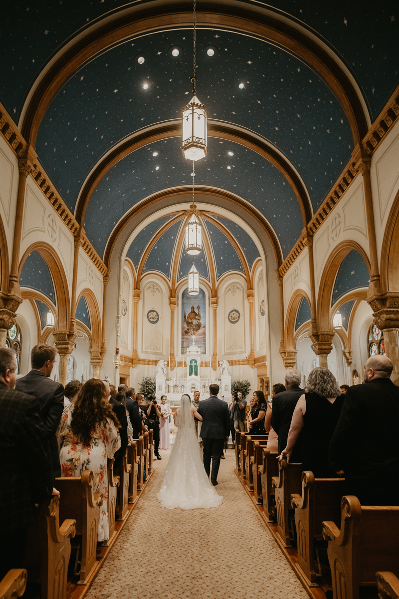 Amazing church ceremony at St. Augustine Church in Elkridge, Maryland by Britney Clause Photography