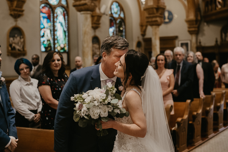 Amazing church ceremony at St. Augustine Church in Elkridge, Maryland by Britney Clause Photography