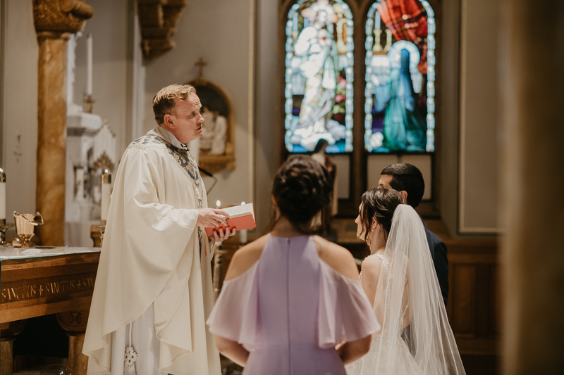 Amazing church ceremony at St. Augustine Church in Elkridge, Maryland by Britney Clause Photography