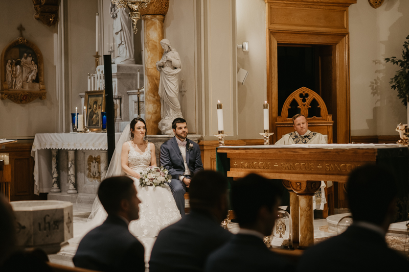 Amazing church ceremony at St. Augustine Church in Elkridge, Maryland by Britney Clause Photography