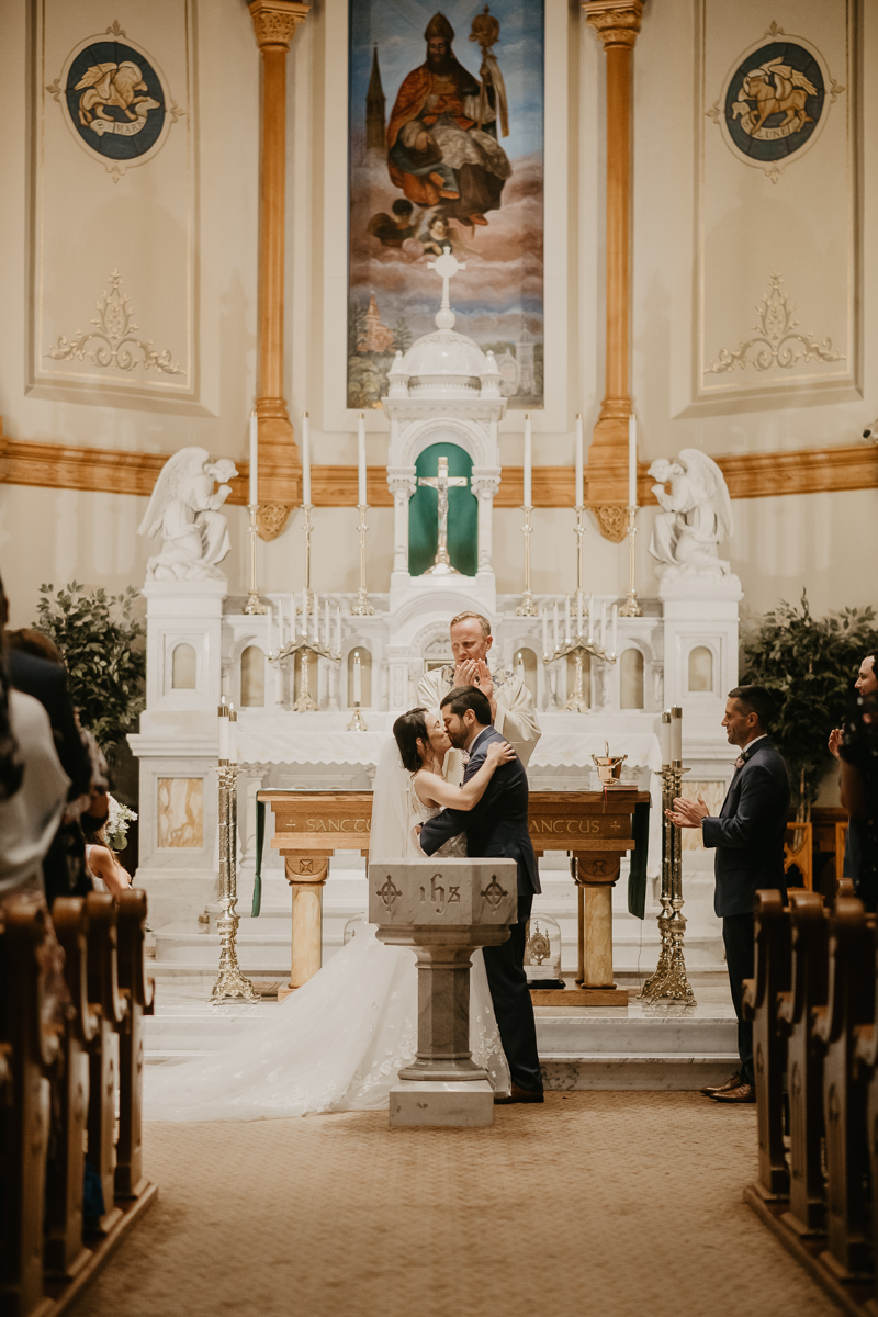 Amazing church ceremony at St. Augustine Church in Elkridge, Maryland by Britney Clause Photography