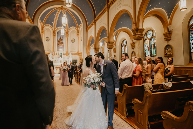 Amazing church ceremony at St. Augustine Church in Elkridge, Maryland by Britney Clause Photography