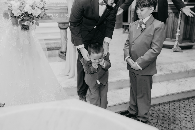 Amazing church ceremony at St. Augustine Church in Elkridge, Maryland by Britney Clause Photography