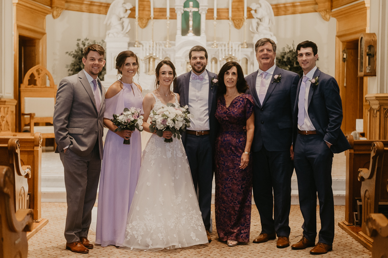 Beautiful family portraits at St. Augustine Church in Elkridge, Maryland by Britney Clause Photography