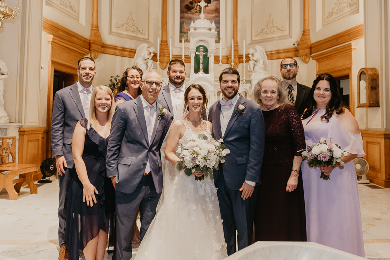 Beautiful family portraits at St. Augustine Church in Elkridge, Maryland by Britney Clause Photography