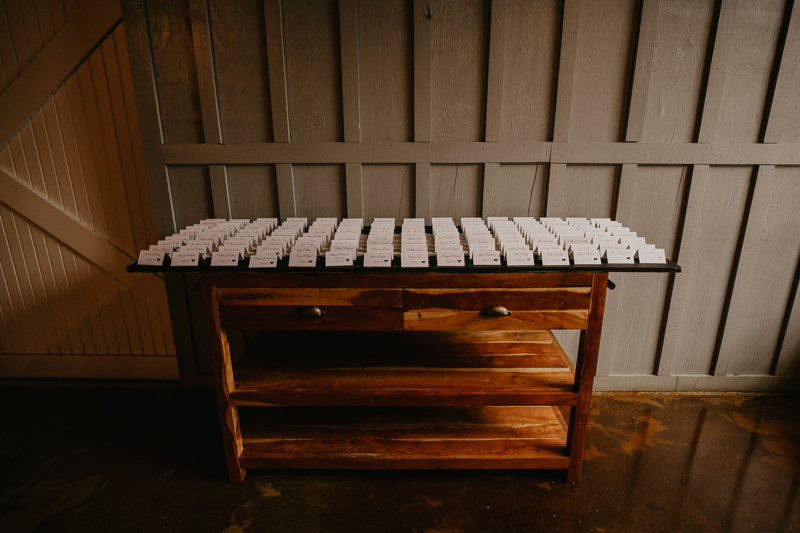 Gorgeous industrial wedding reception decor at Main Street Ballroom in Ellicott City, Maryland by Britney Clause Photography