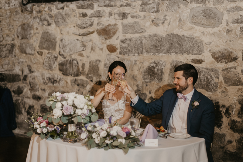 An exciting evening wedding reception by DJ Drew Albins from BMore for the Record at Main Street Ballroom in Ellicott City, Maryland by Britney Clause Photography