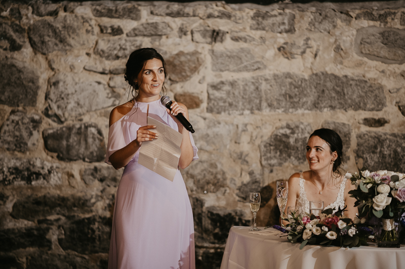 An exciting evening wedding reception by DJ Drew Albins from BMore for the Record at Main Street Ballroom in Ellicott City, Maryland by Britney Clause Photography