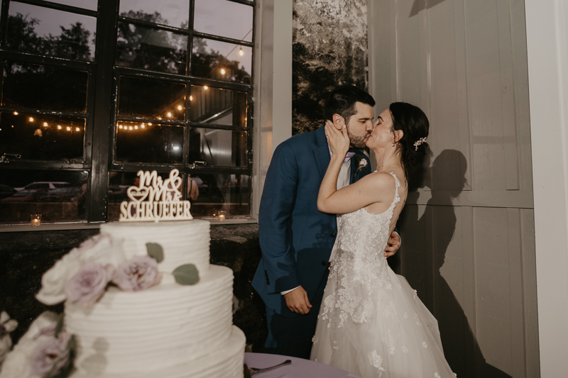 An exciting evening wedding reception by DJ Drew Albins from BMore for the Record at Main Street Ballroom in Ellicott City, Maryland by Britney Clause Photography