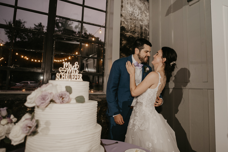 An exciting evening wedding reception by DJ Drew Albins from BMore for the Record at Main Street Ballroom in Ellicott City, Maryland by Britney Clause Photography