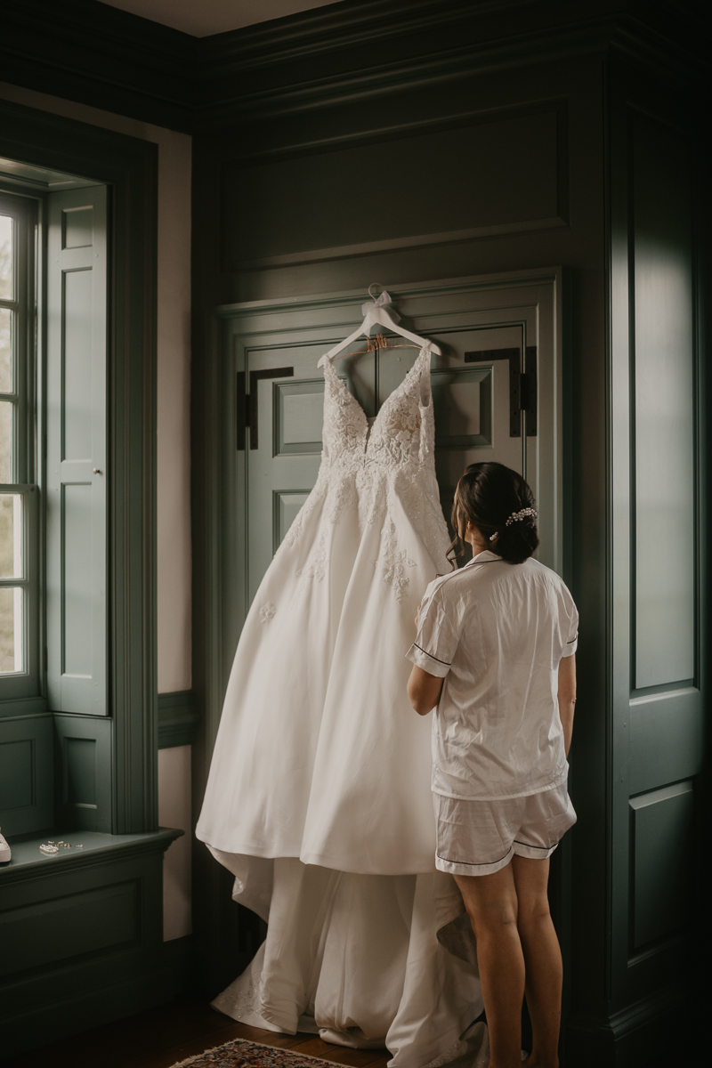 A stunning wedding dress by Martina Liana from Lili's Bridal at Dulany's Overlook in Frederick, Maryland by Britney Clause Photography